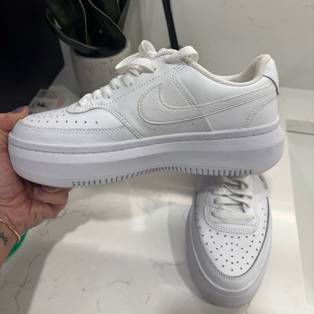 Nike White Platform Sneakers